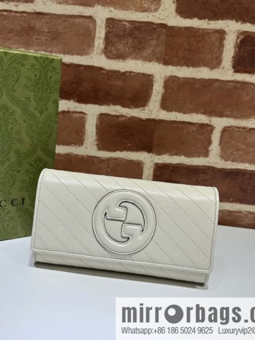 Gucci Blondie series long wallet 760302 white
