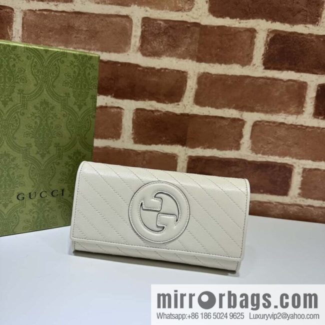 Gucci Blondie series long wallet 760302 white