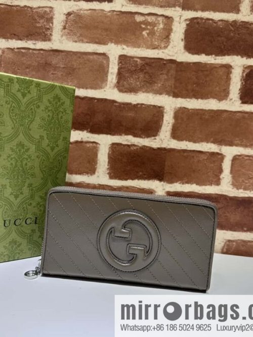 Gucci Blondie series full zipper wallet 760312 gray
