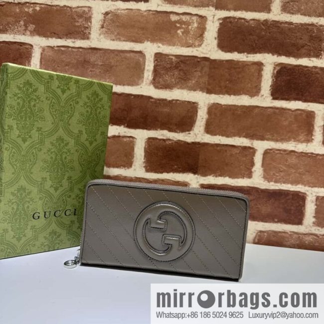Gucci Blondie series full zipper wallet 760312 gray