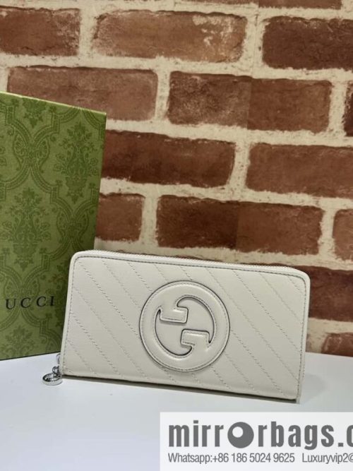 Gucci Blondie series full zipper wallet 760312 white
