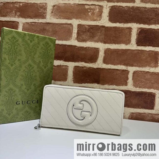 Gucci Blondie series full zipper wallet 760312 white