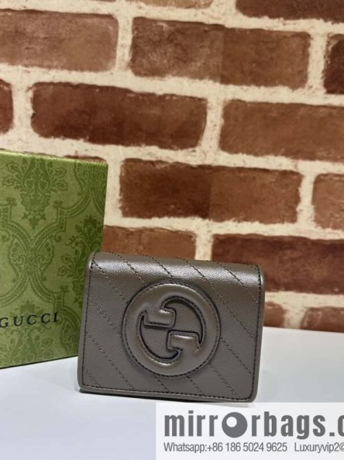 Gucci Blondie card holder 760317 grey