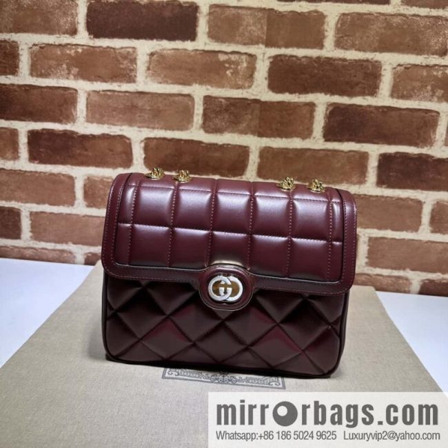Gucci Deco series small shoulder backpack 740834 burgundy
