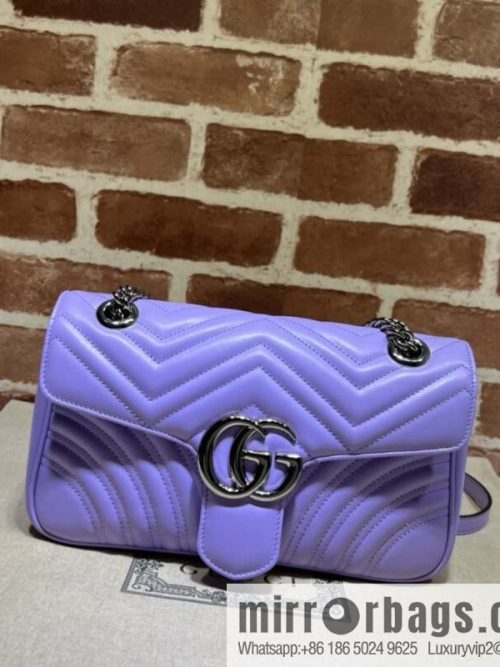 GUCCI Gucci GG Marmont series quilted small shoulder backpack 443497 light purple