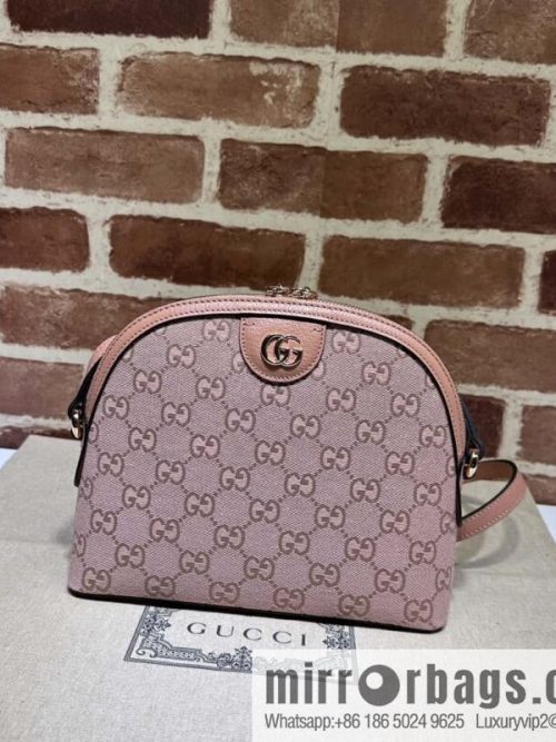 GUCCI Gucci Ophidia series small shoulder backpack 499621 pink cloth/pink pig pattern