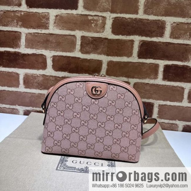 GUCCI Gucci Ophidia series small shoulder backpack 499621 pink cloth/pink pig pattern