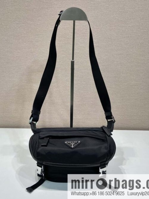 PRADA nylon and Saffiano leather (fabric) mini messenger bag 2VH171
