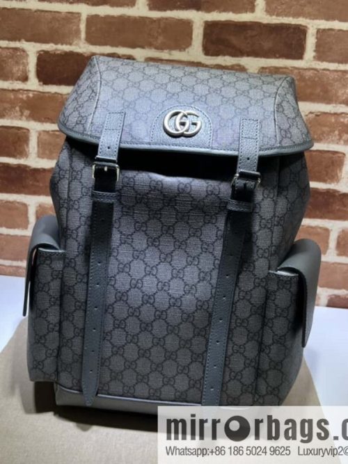 GUCCI Gucci Ophidia series medium GG backpack 598140 gray PVC/gray leather