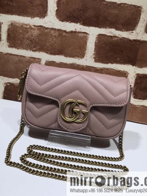 GUCCI Gucci GG Marmont series super mini handbag 476433 naked powder