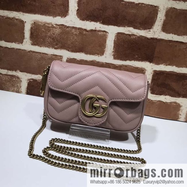 GUCCI Gucci GG Marmont series super mini handbag 476433 naked powder