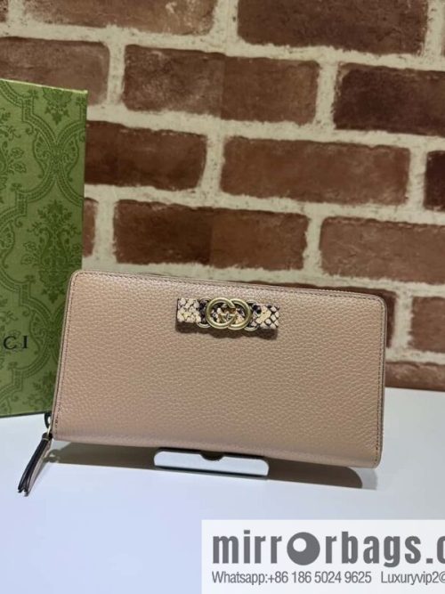 GUCCI Gucci 23 autumn and winter, women\'s wallet 750458 rose beige