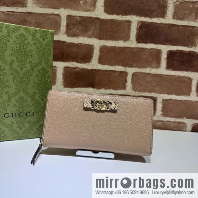 GUCCI Gucci 23 autumn and winter, women\'s wallet 750458 rose beige