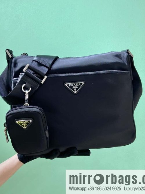 PRADA imported fabric shoulder bag 1BC421