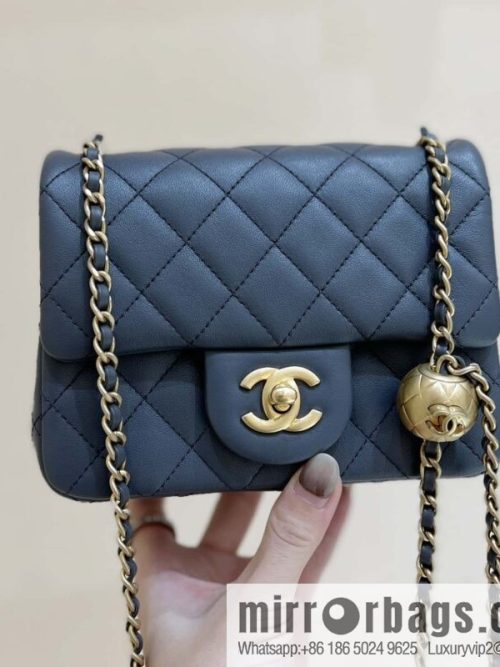 CHANEL 23K new color, pure original small gold ball, classic cf mini AS1786