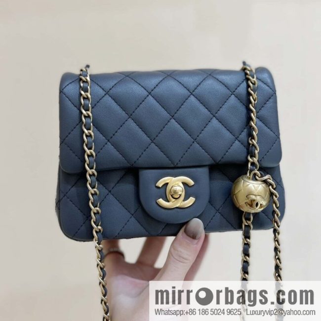 CHANEL 23K new color, pure original small gold ball, classic cf mini AS1786