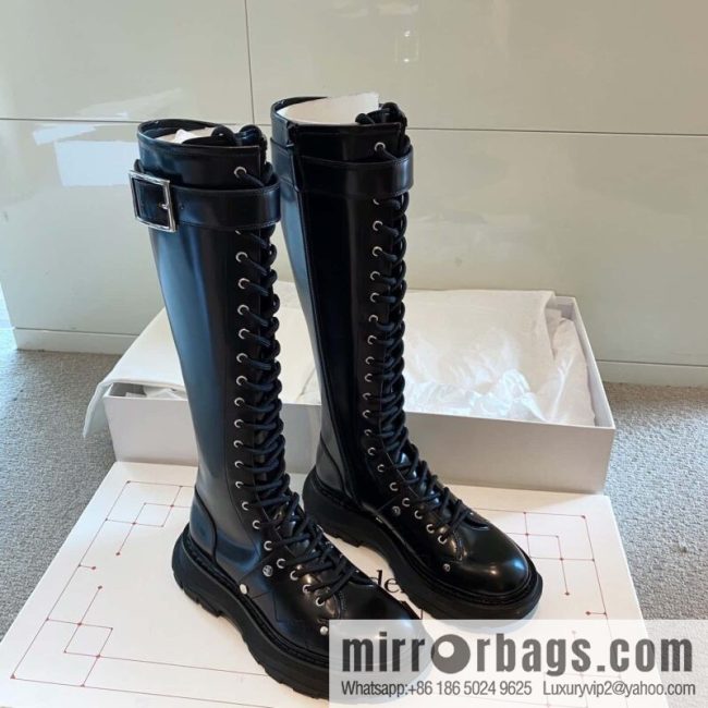 Alexander McQueen Alexander McQueen, platform strap-on knight boots