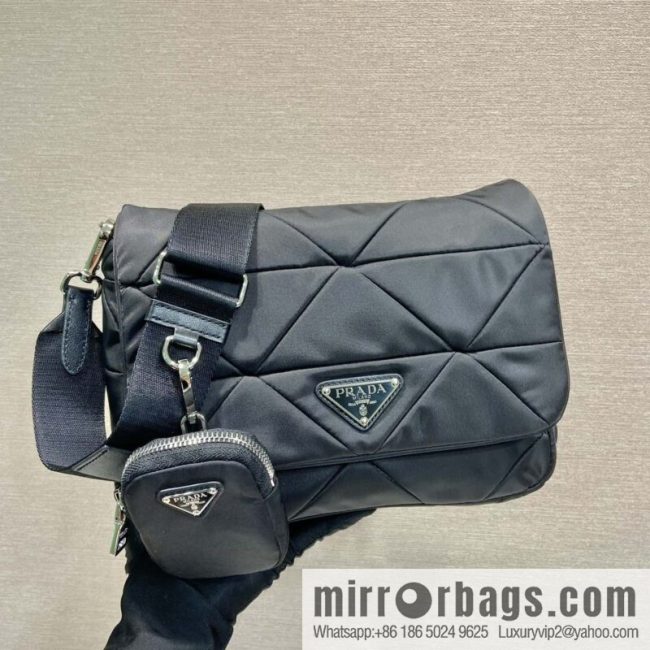 PRADA three-in-one, imported nylon fabric crossbody bag 1BD290