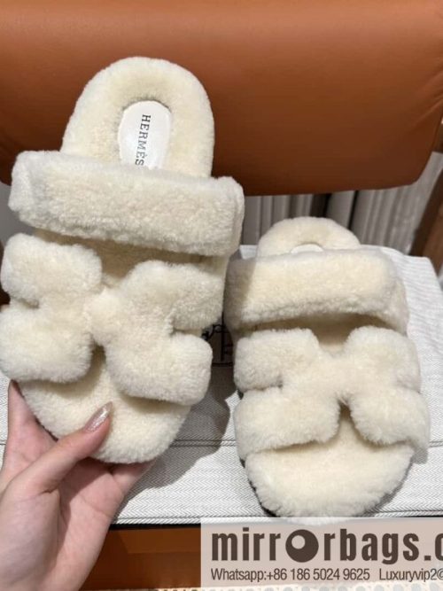 Hermès plush second uncle shoes Chypre sandals