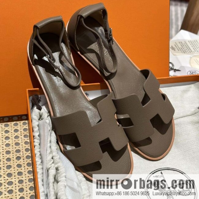 Hermès imported Italian cowhide, new small sandals