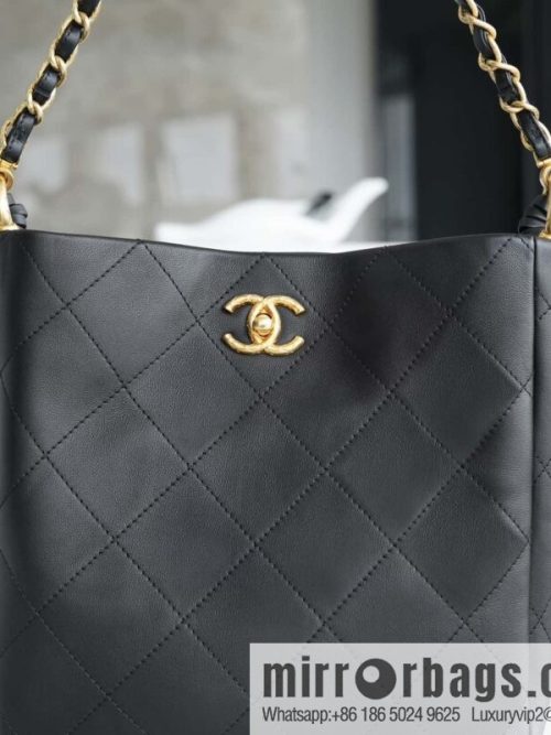 CHANEL 23A new HOBO hippie bag AS4210 black