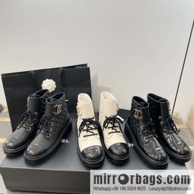 CHANEL Xiaoxiang autumn and winter classic diamond Martin boots