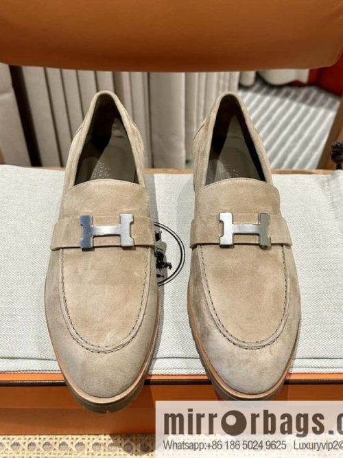 Hermès calfskin Faubourg loafers