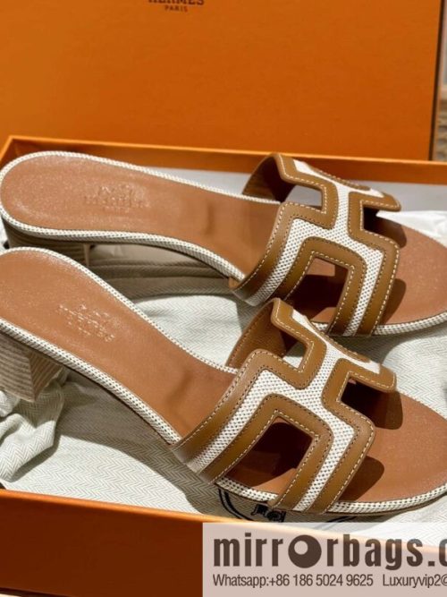 Hermes Hermes, canvas leather, high heels