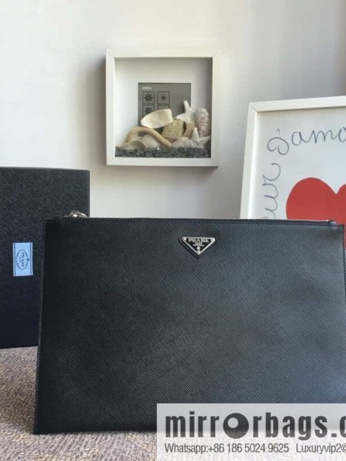 PRADA Prada imported coarse cross pattern leather handbag 2NG001B/005B