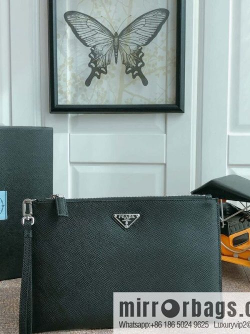 PRADA Prada imported coarse cross pattern leather handbag 2NG005