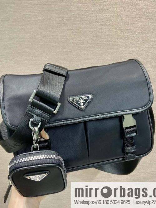 PRADA Prada Nylon Flip Handbag 2VD769M