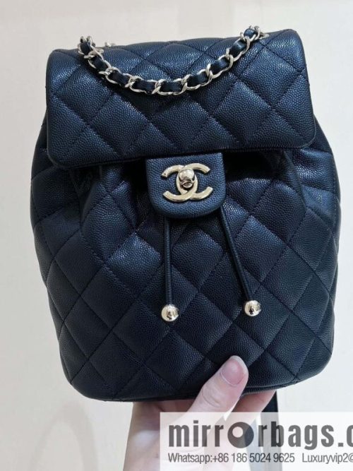 CHANEL 23S spring/summer collection, salzburg double backpack AS4058 black