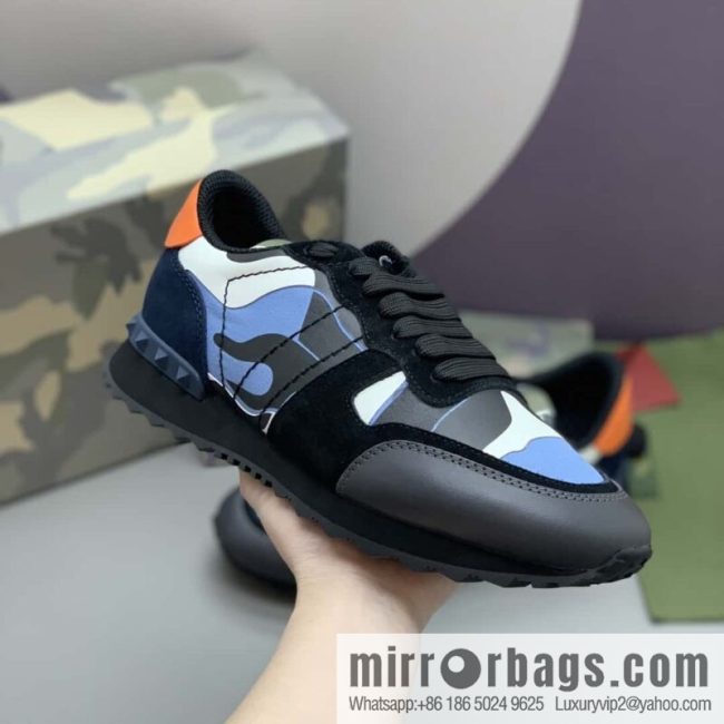 VALENTINO Valentino, men\'s camouflage fabric sneakers