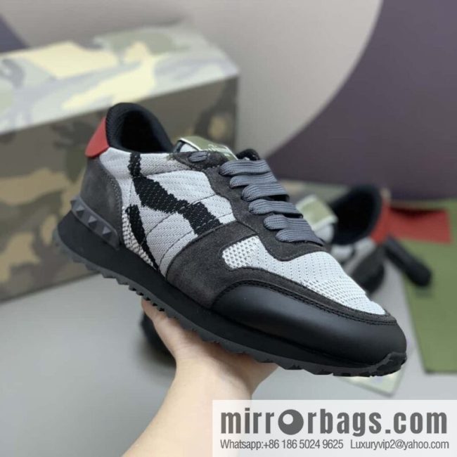 VALENTINO Valentino, men\'s camouflage fabric sneakers