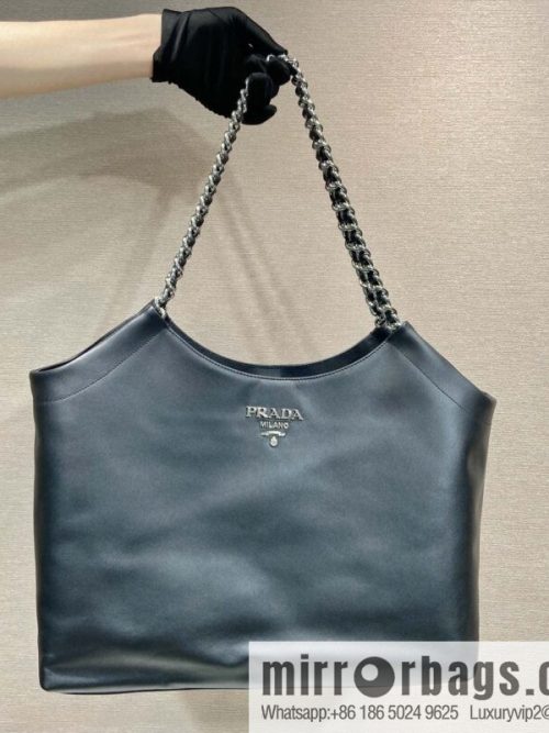 PRADA Prada tote bag 1BA638 white Rat hardware