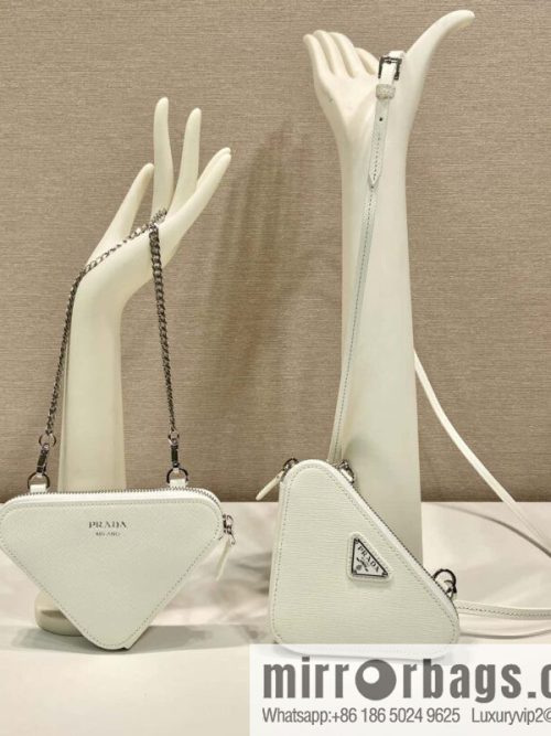 PRADA Prada Gemini Triangle Bag 🎉 1NR015 White