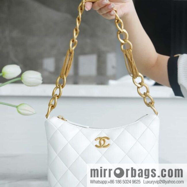 wsxc1699281361977_0-800x800rqaofa2e2eo33865_20250716035555.jpg CHANEL 23A Handicraft Workshop HOBO Underarm Bag AS4220 White