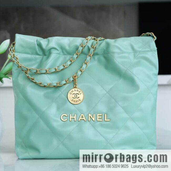 wsxc1699367774834_0-800x800hmjsaxx3ln333764_20250716035510.jpg CHANEL 23c new 22 handbag AS3260 mint green πΏ genuine tail leather small
