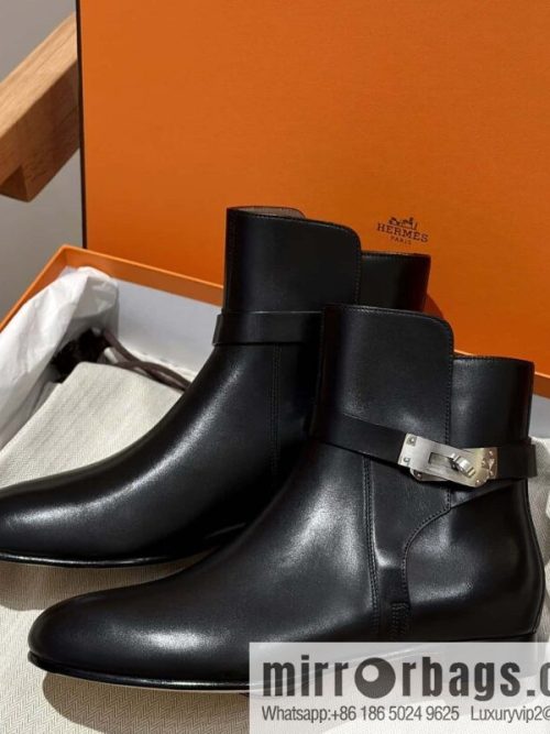 Hermès Kelly Buckle Boots, Black