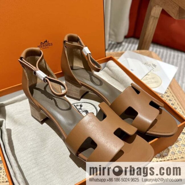 wsxc1699456528046_0-800x800qohcc1ia1xu138079_20250705001841.jpg Hermès H high-heeled sandals, gold brown