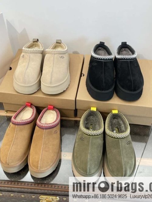 UGG Autumn and winter ethnic style Tacs thick-soled fluffy slippers