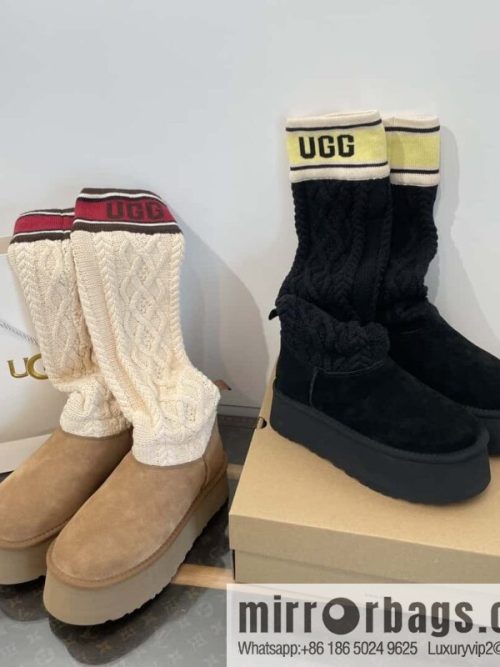 UGG autumn and winter thick-soled long-tube knitted wool socks boots