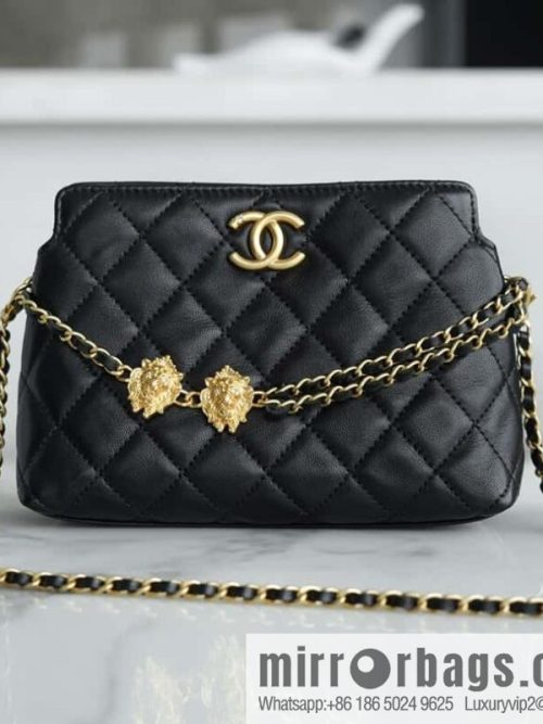 CHANEL 23A Handmade workshop chain strap lion, armpit bag 🦁 AP3429