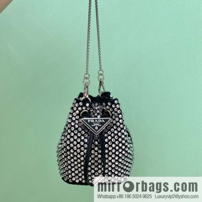PRADA crystal mini bucket 🎉 1NR016🎉