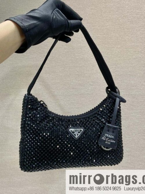 PRADA flash diamond Hobo 2023 new armpit bag 1NE515 flash diamond