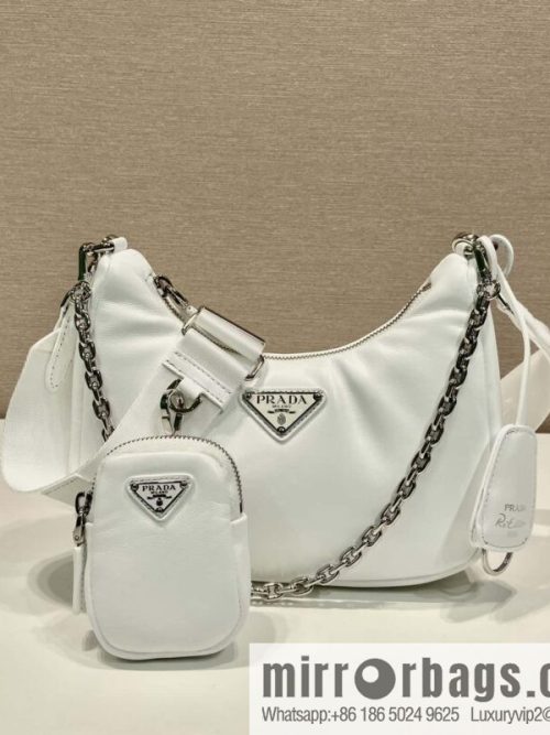 PRADA small sheepskin 3-in-1 🎉 1BH204 white