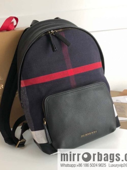 Burberry Burberry Canvas plaid backpack blue