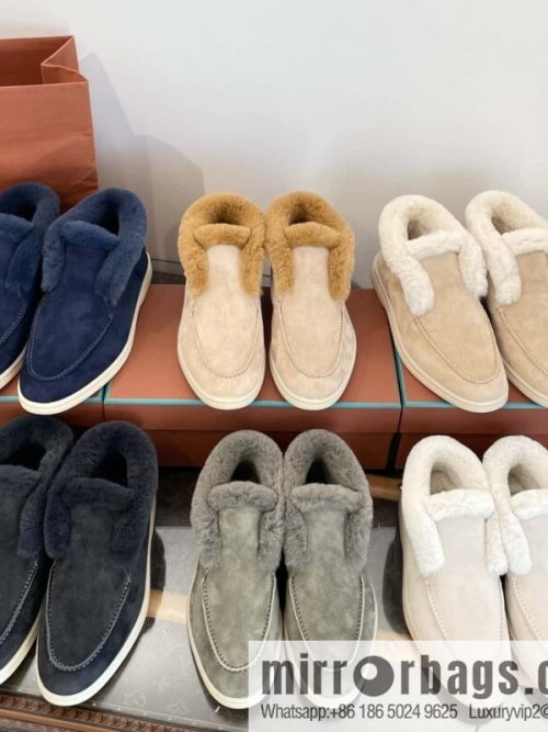 Loro Piana nutria fur high-top fluffy shoes