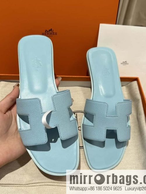 Hermès leather outsole H slippers
