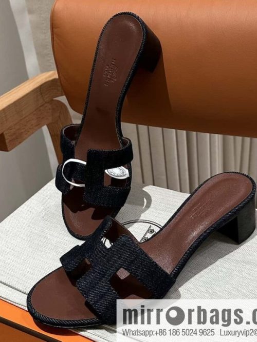 Hermès\' latest popular denim high heels